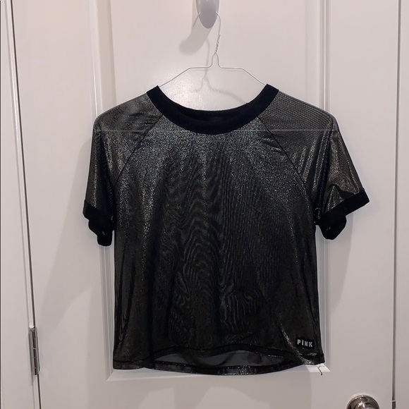 sheer shimmer top